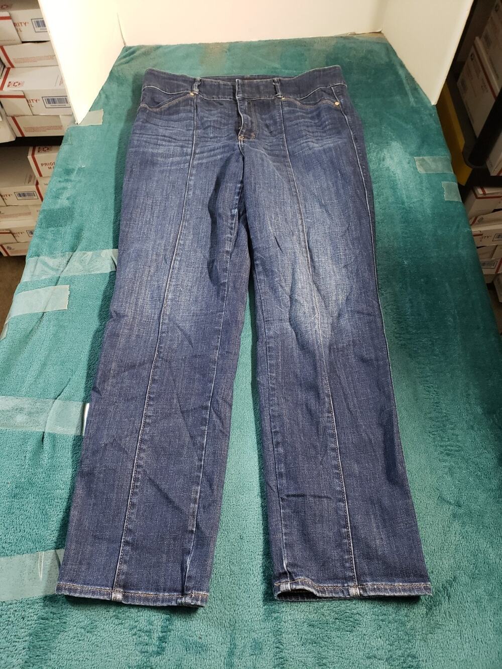 White House Black Market Jeans Size 12 Women Blue Pants High Rise Straight